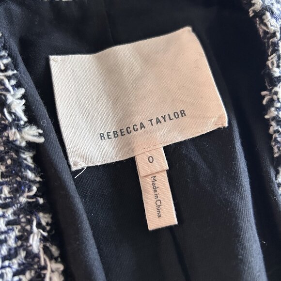 Rebecca Taylor Lurex Tweed Peplum Knit Blazer Jacket ASO Clary Fray - Picture 10 of 15